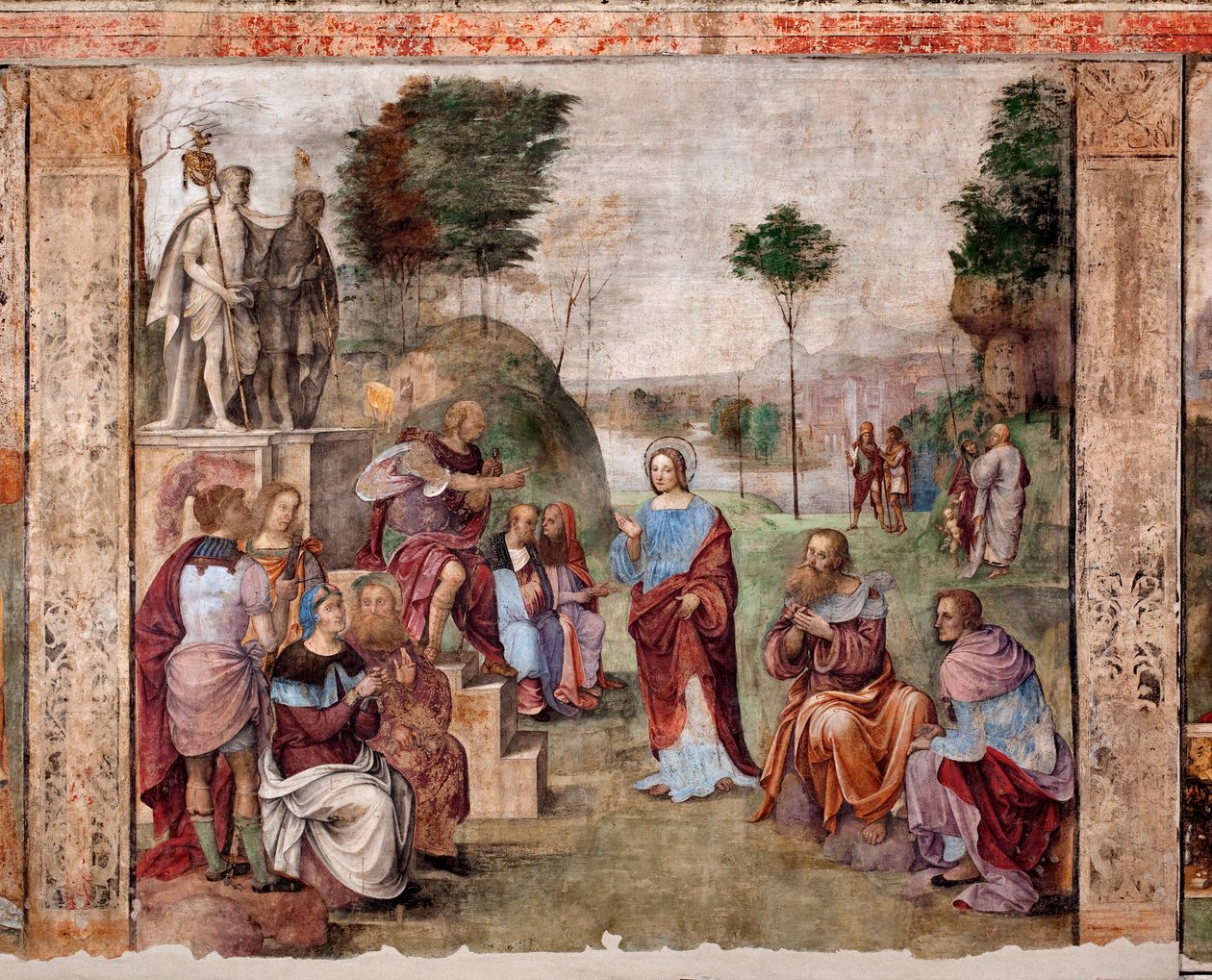 A vida de Santa Cecília: Julgamento de Santa Cecília (fresco de Lorenzo Costa