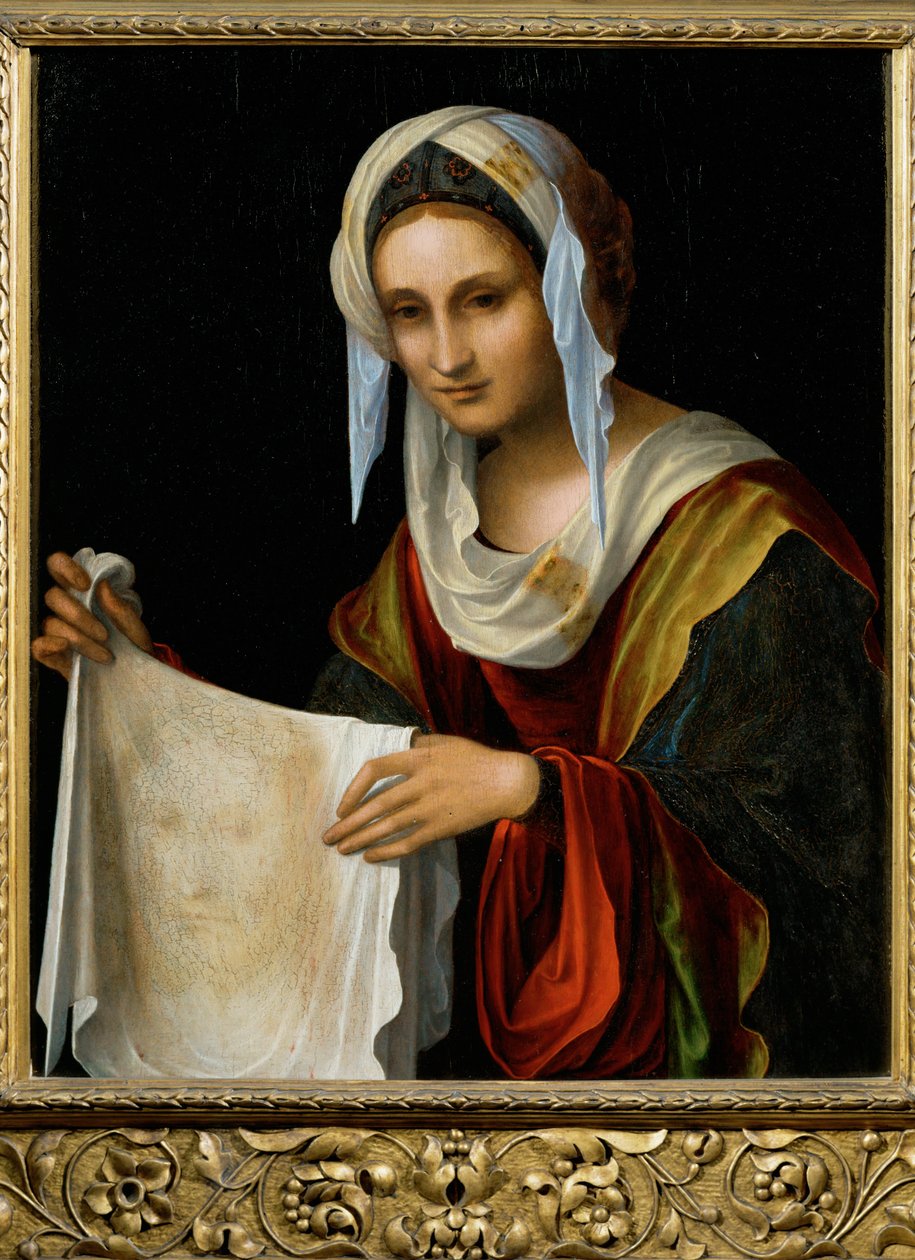 Santa Verónica, finais do século XV (pintura sobre madeira) de Lorenzo Costa