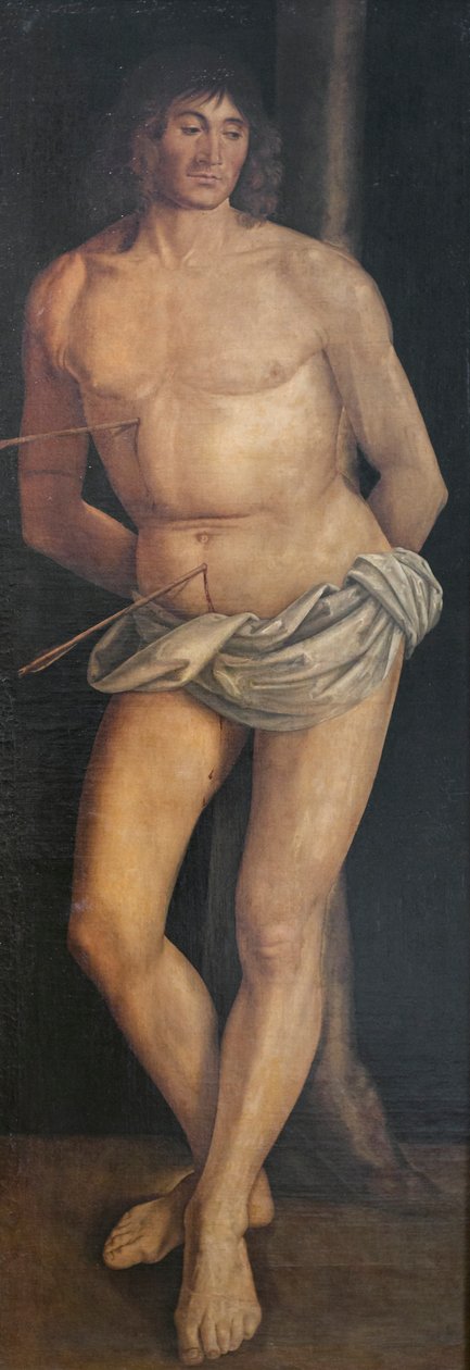 São Sebastião, pós 1490 (tempera sobre tela) de Lorenzo Costa