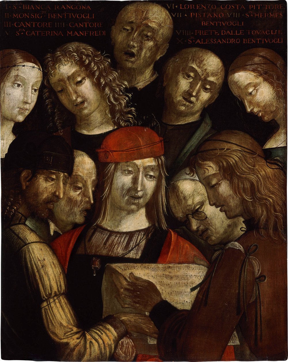 A família Bentivoglio de Lorenzo Costa
