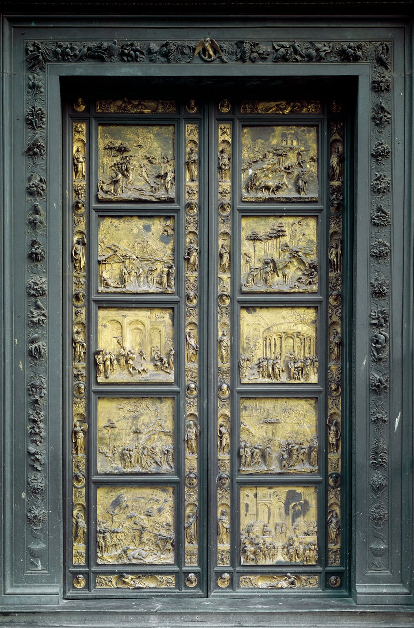 Porta do Paraíso, realizada por Ghiberti Lorenzo (1378-1443) de Lorenzo Ghiberti