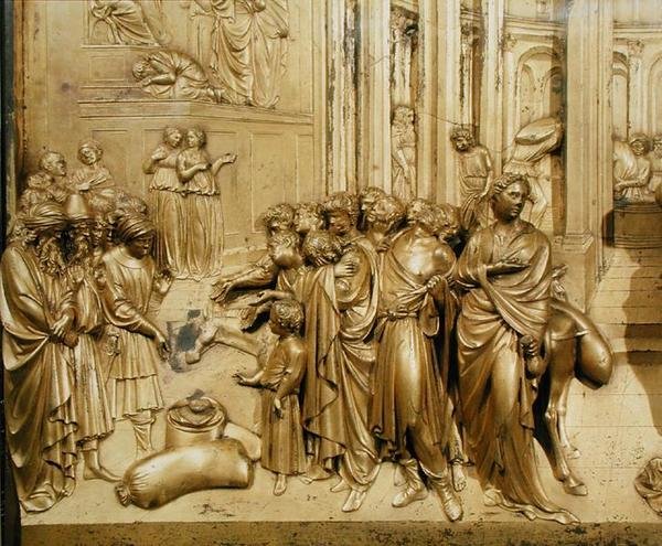 A História de José, detalhe da Taça de Prata, do painel original das Portas Orientais do Baptistério de Lorenzo Ghiberti