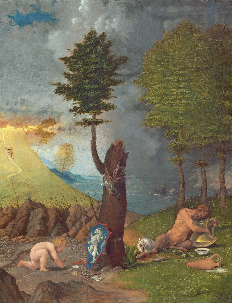 Alegoria de virtude e vício de Lorenzo Lotto