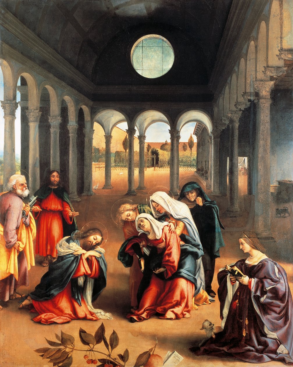 Cristo que deixa a sua Mãe por Lorenzo Lotto (1480 circa- 1556), óleo sobre tela de Lorenzo Lotto