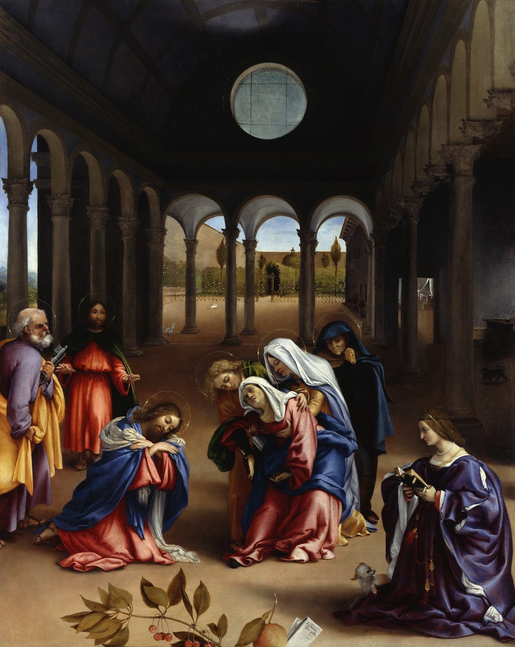 A despedida de Cristo da sua mãe de Lorenzo Lotto