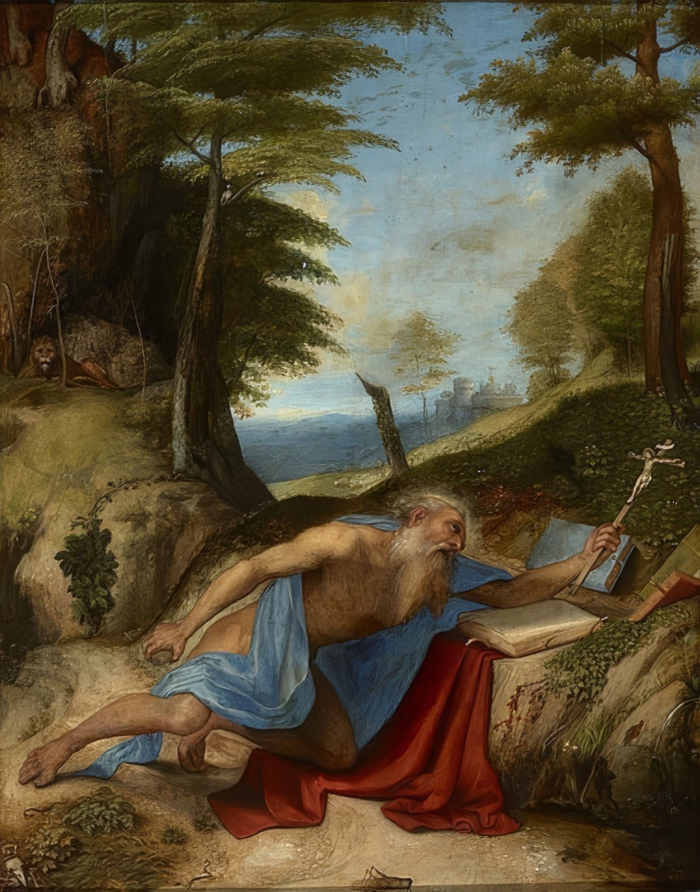 O penitente São Jerônimo. Por volta de 1513 de Lorenzo Lotto