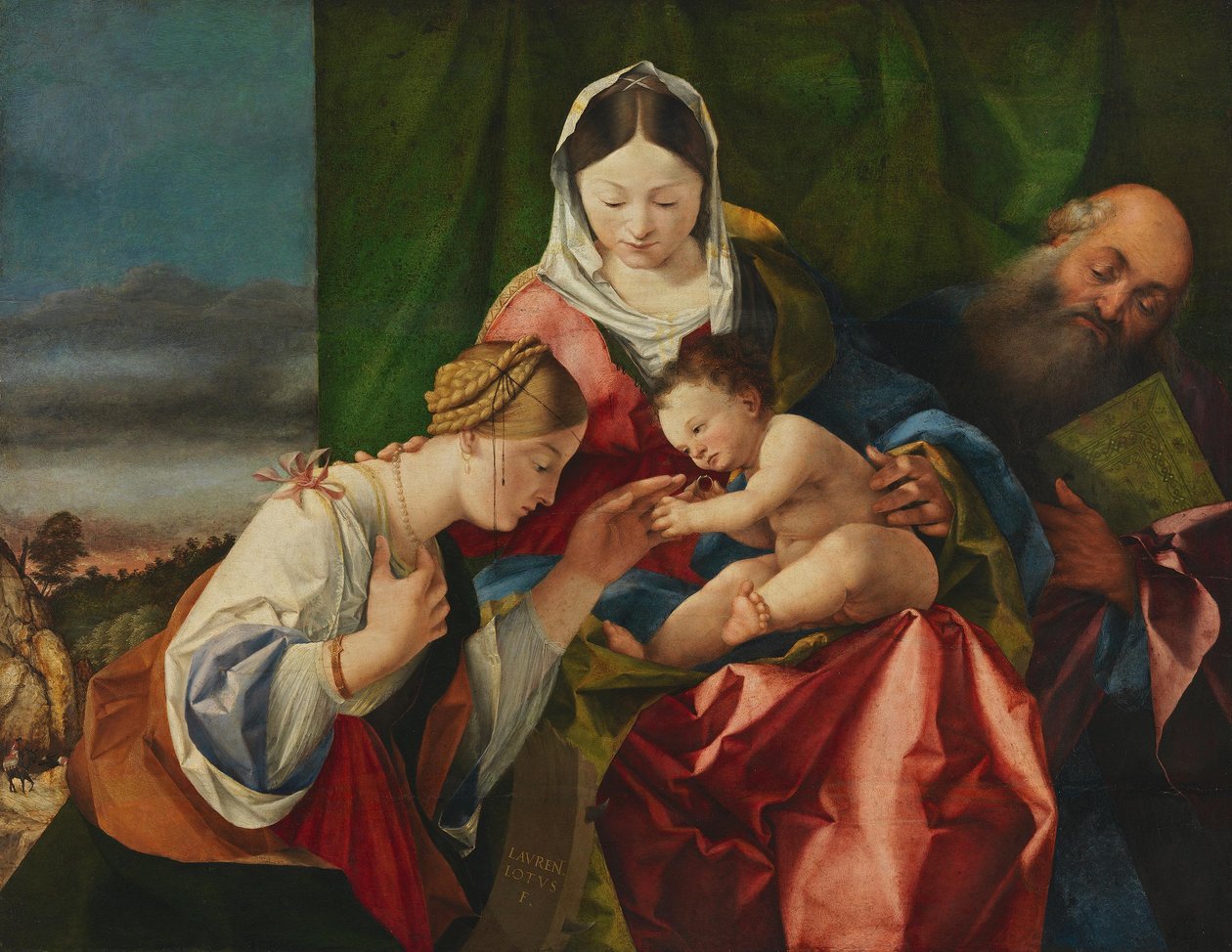 O casamento místico de Santa Catarina de Lorenzo Lotto