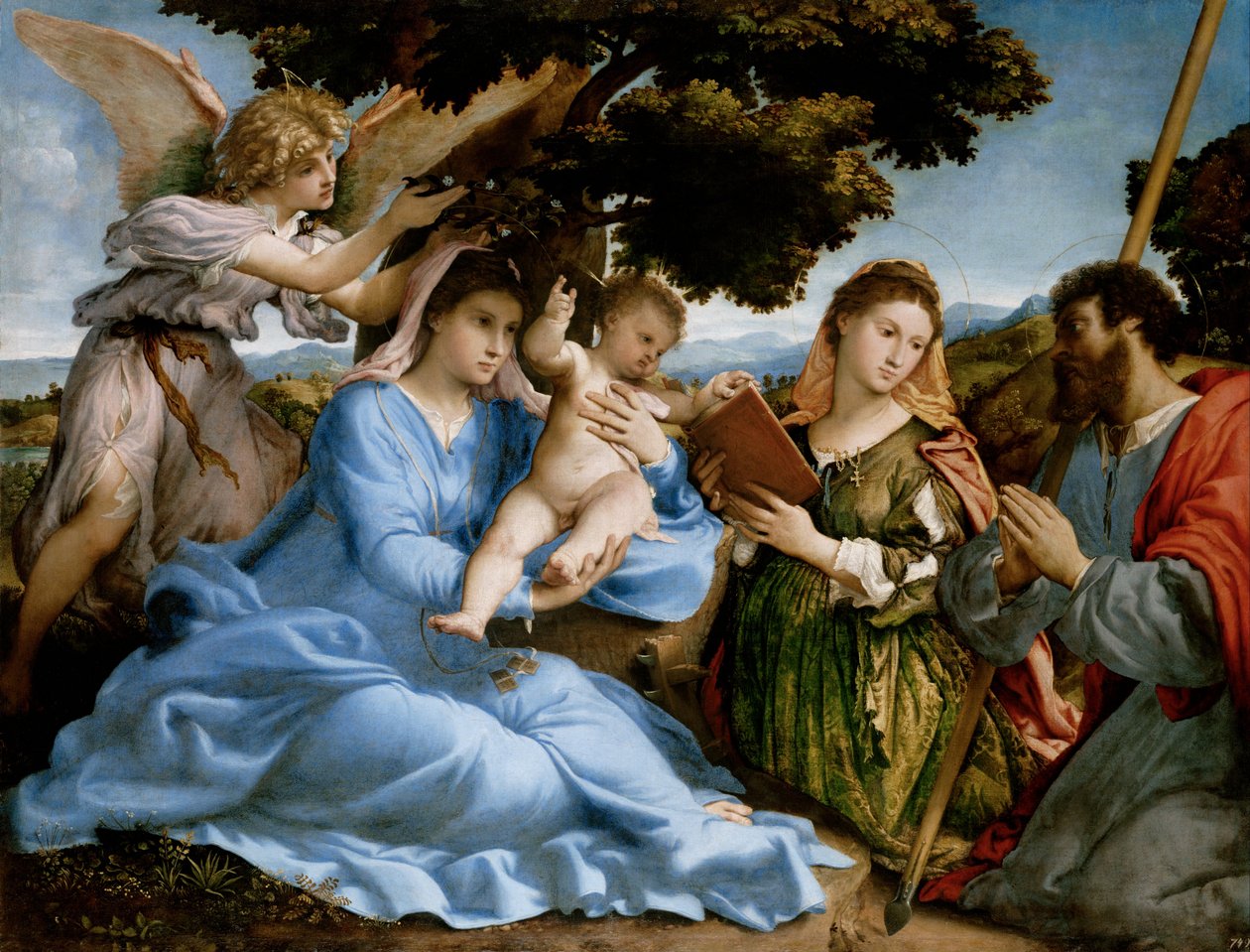 Nossa Senhora e o Menino com os santos Catarina e Tomé (sacra conversazione) de Lorenzo Lotto