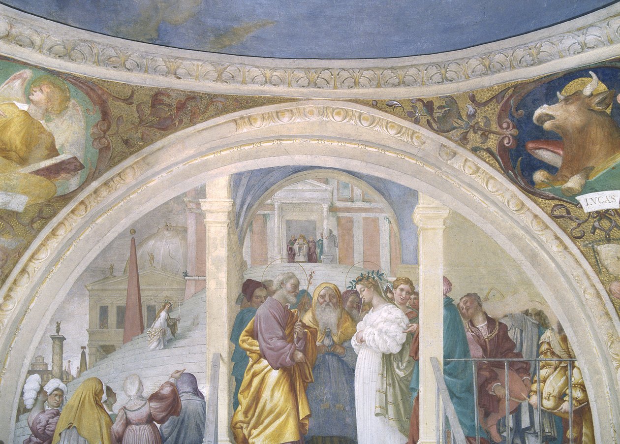 Casamento da Virgem, 1525 de Lorenzo Lotto