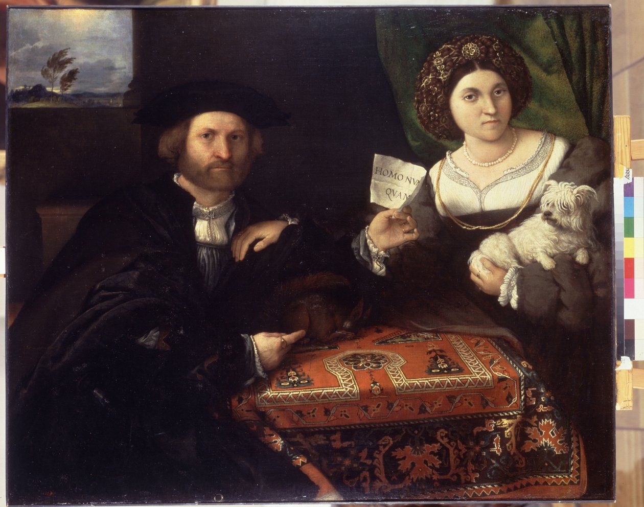 Retrato de família. Pintura de Lorenzo Lotto (1480-1556), cerca de 1523. Óleo sobre tela. Arte veneziana do período renascentista. Museu Hermitage, São Petersburgo de Lorenzo Lotto