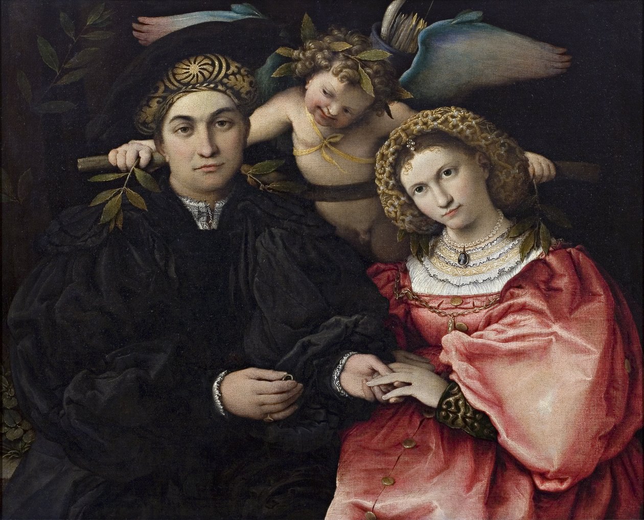 Retrato de Marsilio Cassotti e sua noiva Faustina de Lorenzo Lotto