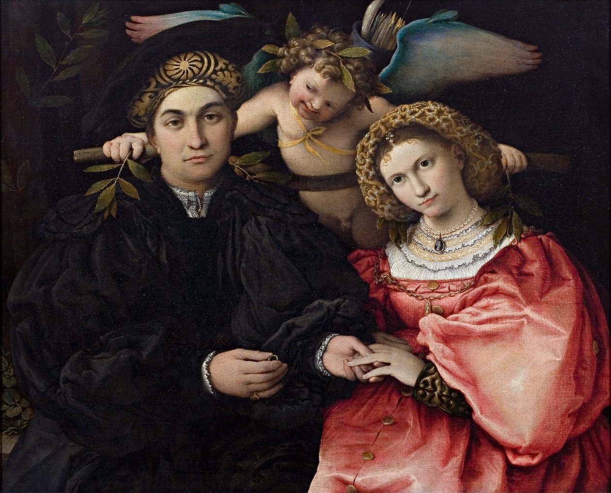 Retrato de Marsilio Cassotti e sua noiva Faustina - Lotto, Lorenzo (1480-1556) - 1523 - Óleo sobre madeira - 71x84 - Museo del Prado, Madrid de Lorenzo Lotto