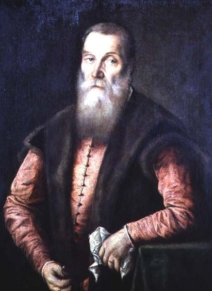 Retrato de um Homem Barbudo (óleo sobre tela) de Lorenzo Lotto