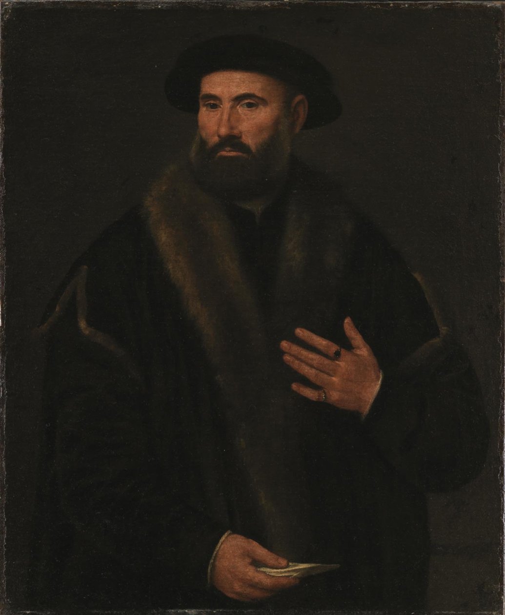 Retrato de um homem de Lorenzo Lotto