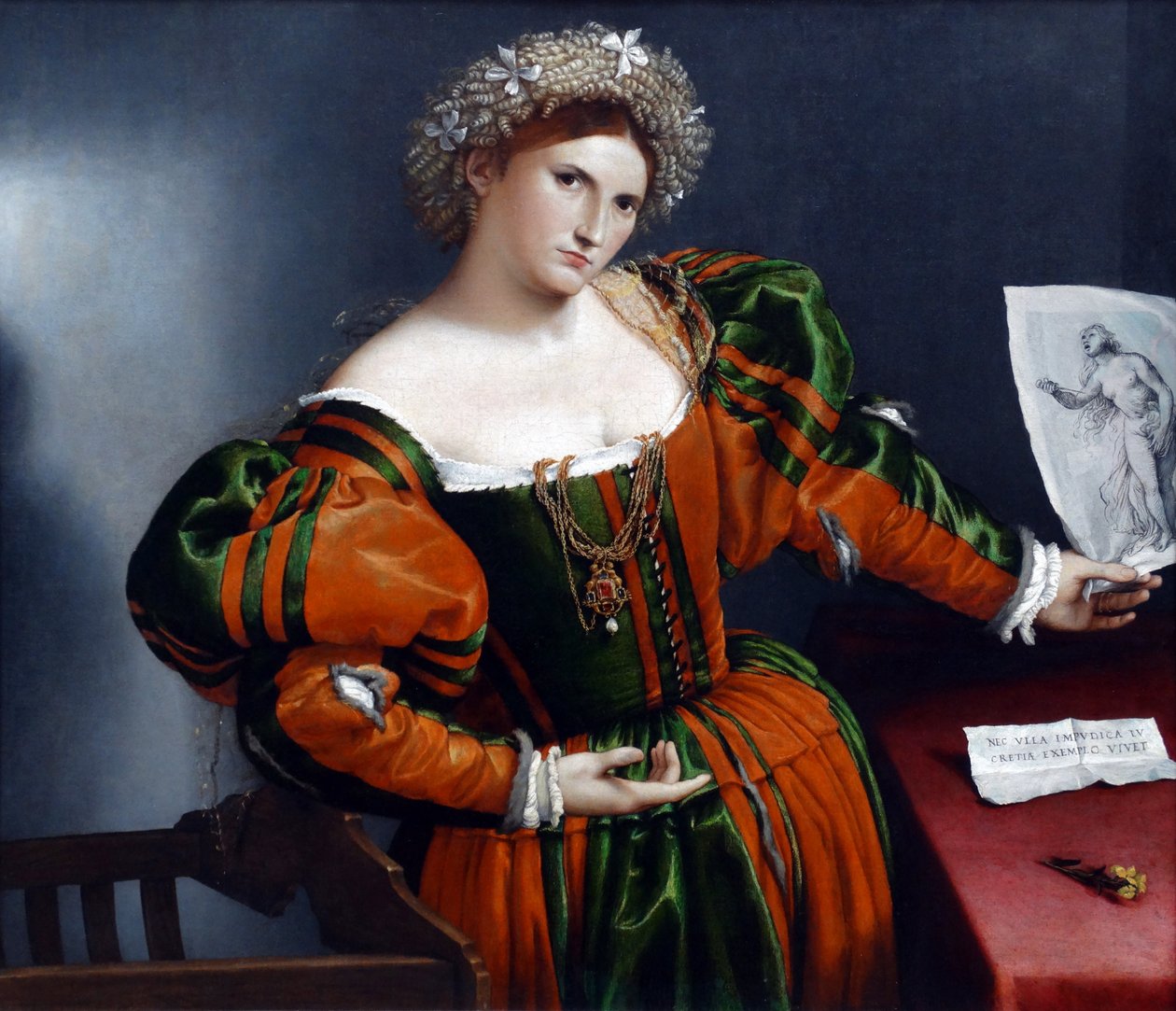 Retrato de uma mulher inspirado em Lucretia