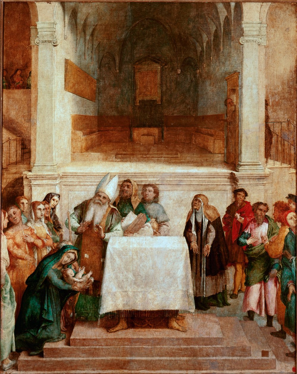 Apresentação no Templo Pintura de Lorenzo Lotto (ca. 1480-1556) 1554-1556 Dim. 170x157 cm Loreto, Palazzo Apostolico de Lorenzo Lotto