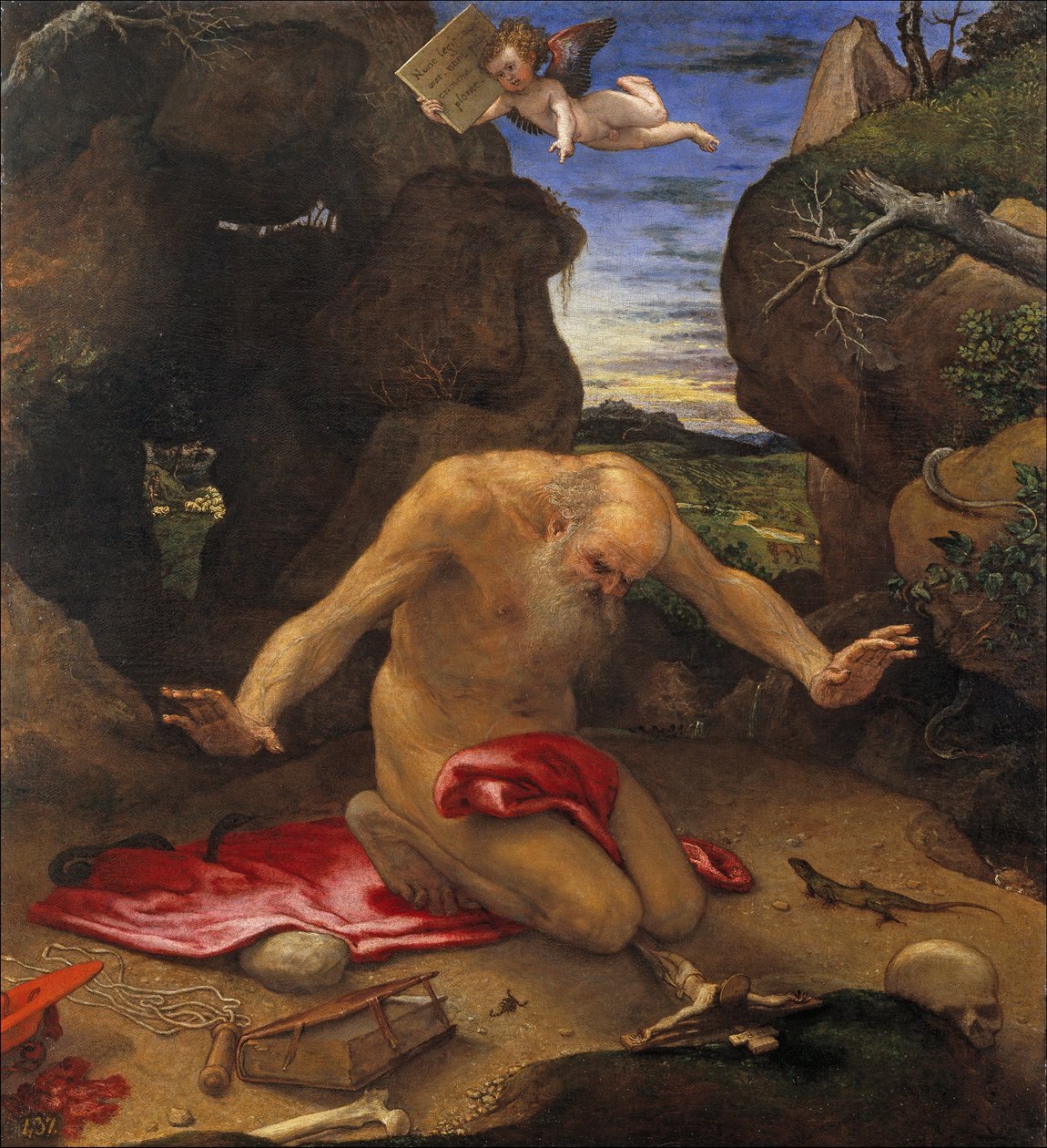 São Jerônimo - Lotto, Lorenzo (1480-1556) - 1546 - Óleo sobre tela - 99x90 - Museo del Prado, Madrid de Lorenzo Lotto
