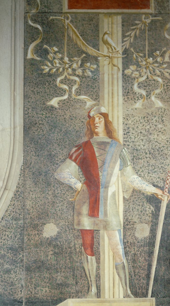 Lápide do senador Augustine Onigo, de Lorenzo Lotto (ca 1480-1556), Detalhe da figura de página, Igreja de São Nicolau, Treviso de Lorenzo Lotto