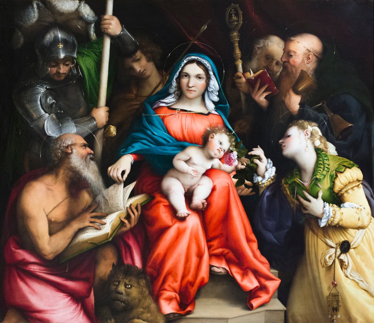 O casamento místico de Santa Catarina de Alexandria de Lorenzo Lotto