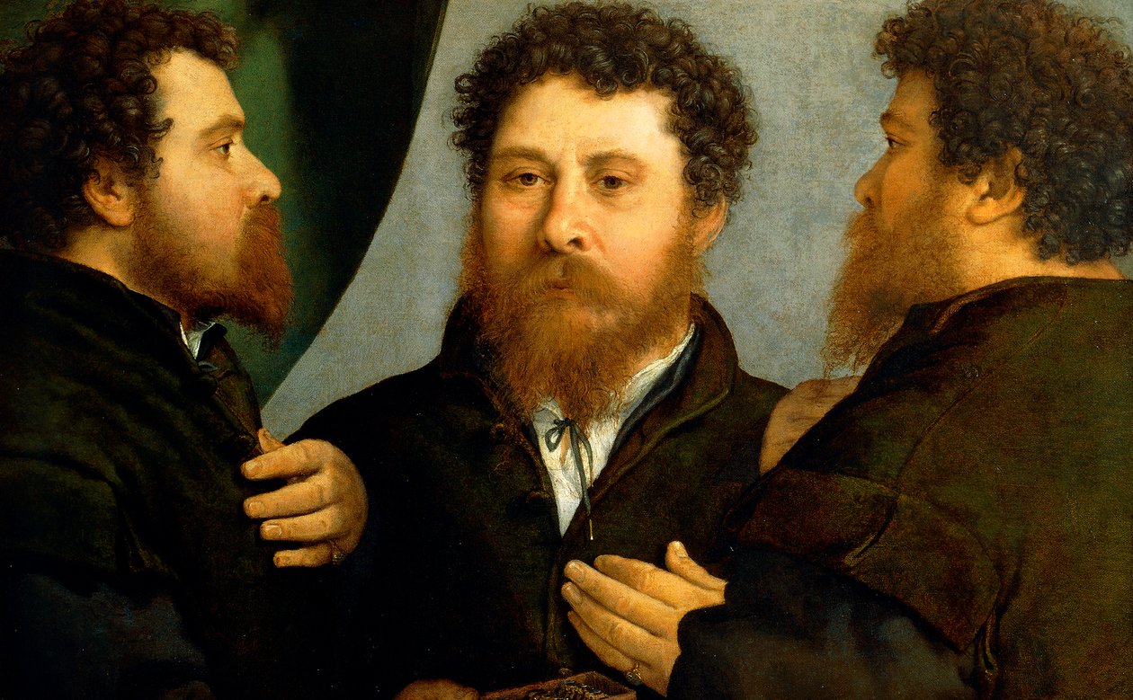 Triplo retrato de ourivesaria de Lorenzo Lotto (1480 ca- 1556), óleo sobre tela, 521x791 cm de Lorenzo Lotto