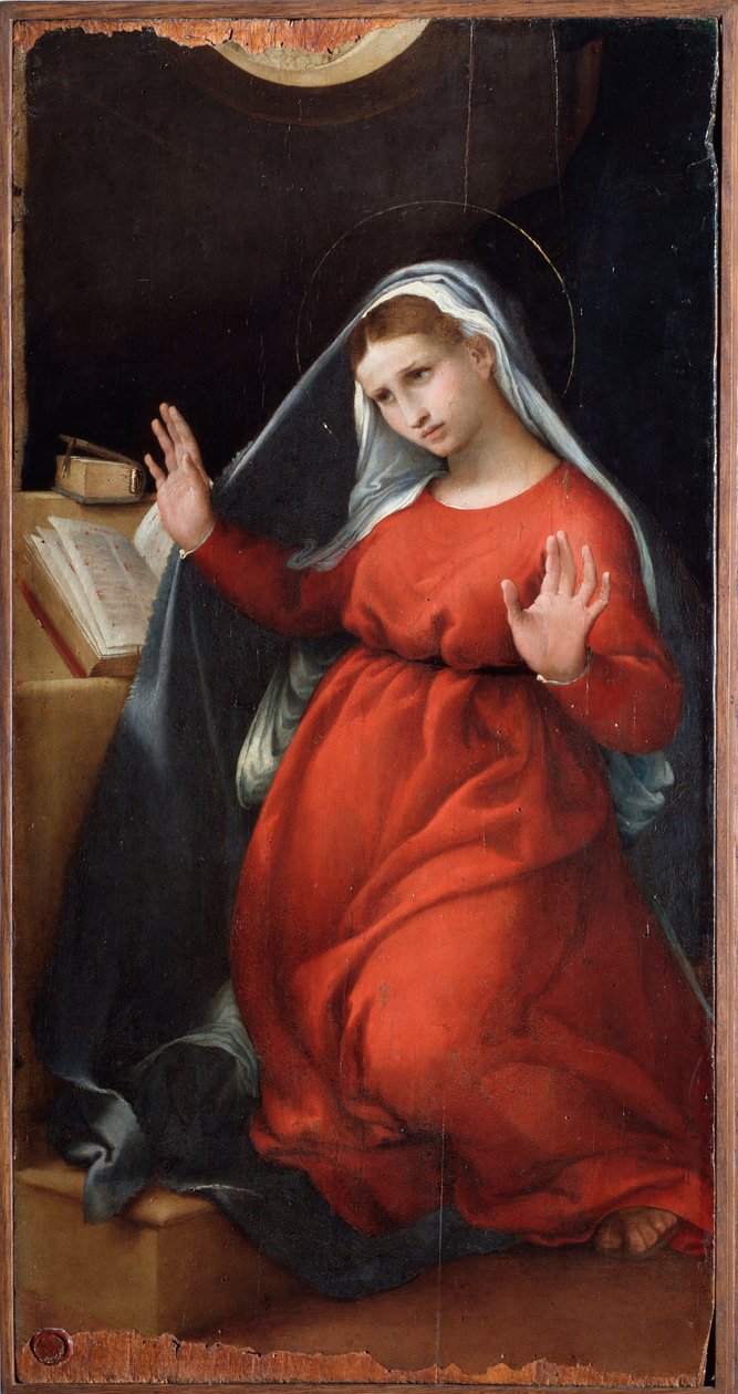 Virgem da Anunciação - Pintura de Lorenzo Lotto