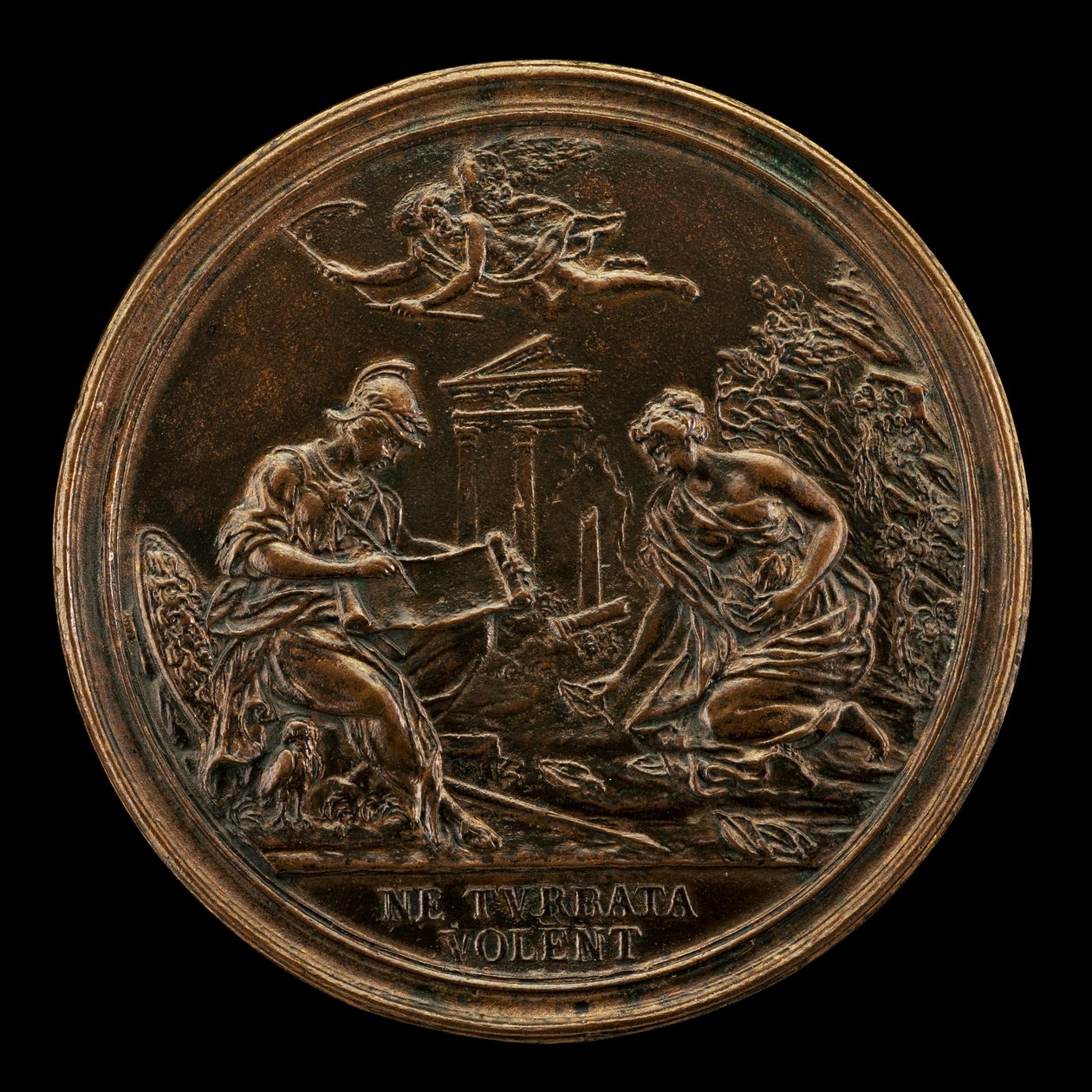 Alegoria com Minerva, Time, e uma Sybil [ao contrário], 1725. de Lorenzo Maria Weber