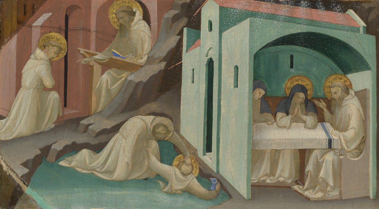 Incidentes na vida de São Bento, 1408 de Lorenzo Monaco
