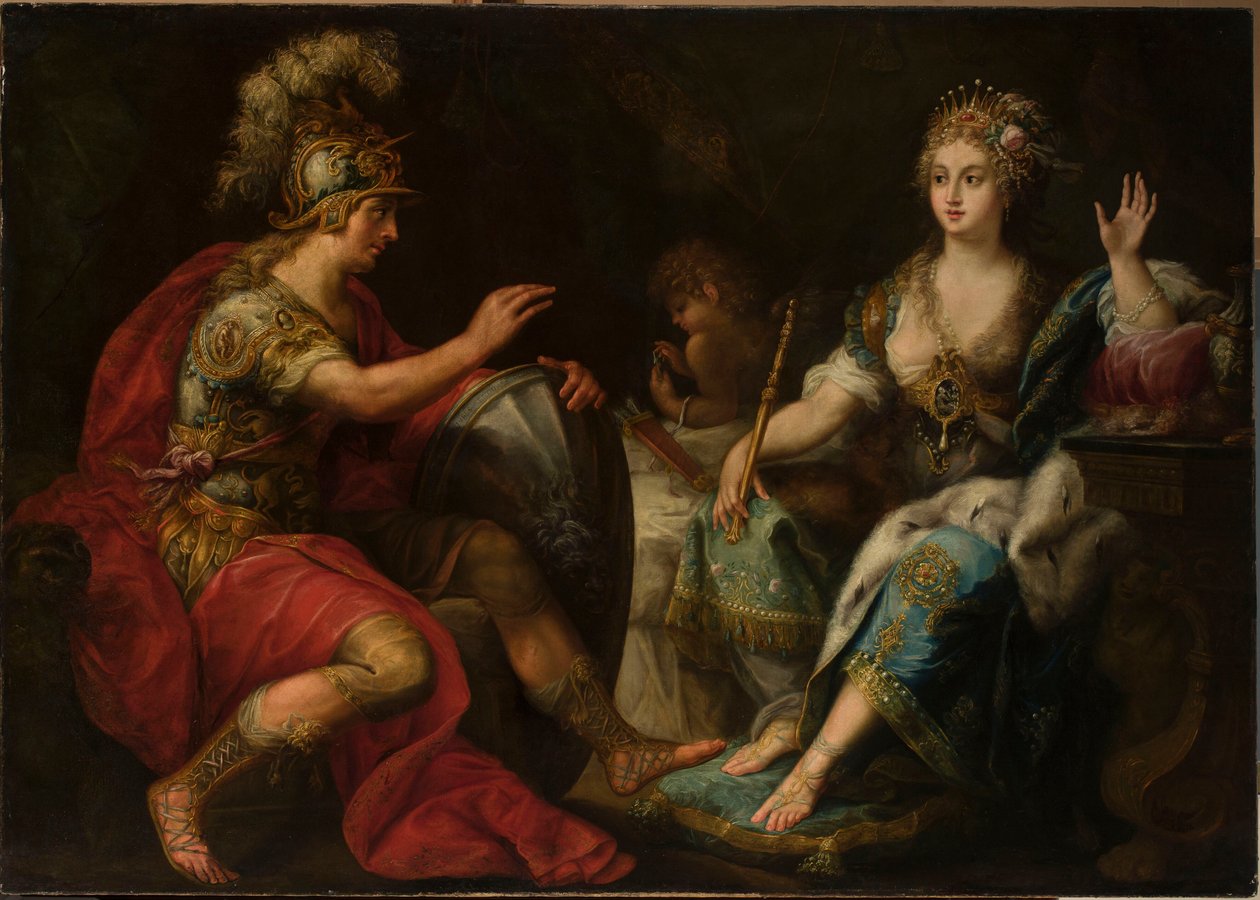 Enéas e Dido (óleo sobre tela) de Lorenzo Pasinelli