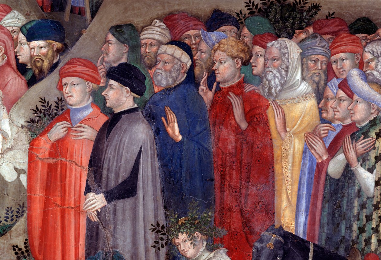 São João Batista batizando as multidões no Jordão, detalhe (Fresco de Lorenzo Salimbeni