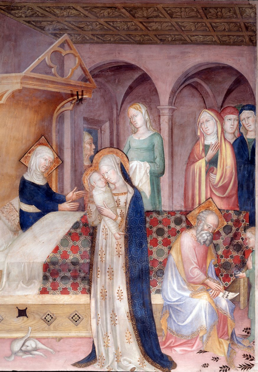 O Nascimento de São João Batista (Fresco de Lorenzo Salimbeni