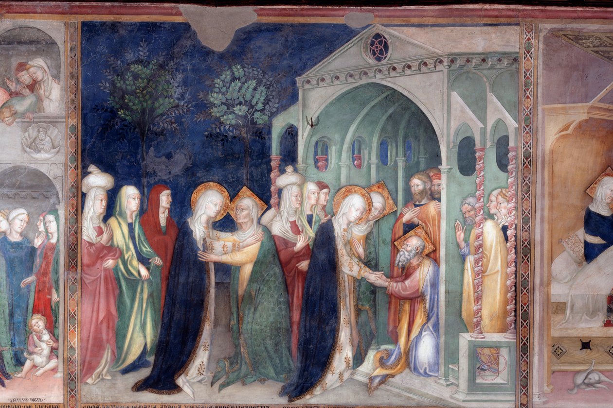 A visita de Maria a Santa Isabel e a São Zacarias (Fresco de Lorenzo Salimbeni