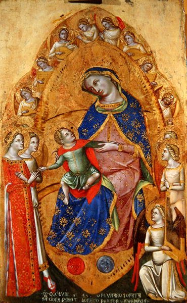 Casamento Místico de Santa Catarina de Alexandria de Lorenzo Veneziano