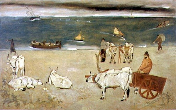 Georgica (óleo sobre painel) de Lorenzo Viani