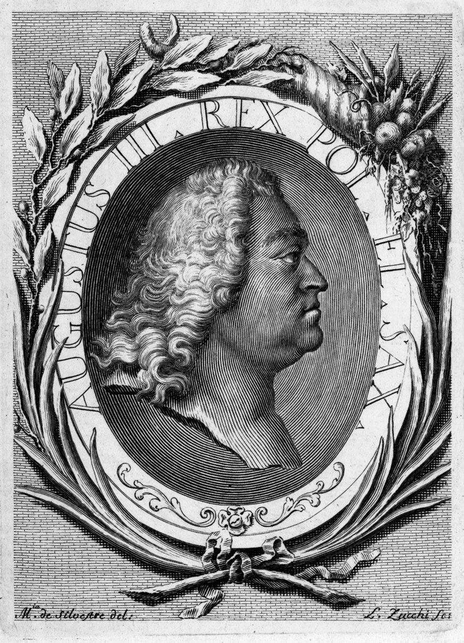 Retrato de Augusto III da Polônia de Lorenzo Zucchi