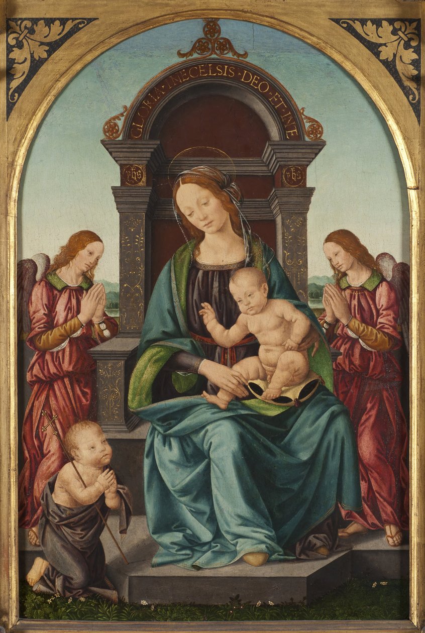 Madona com o Menino, o São João Infante e Anjos de Lorenzo di Credi