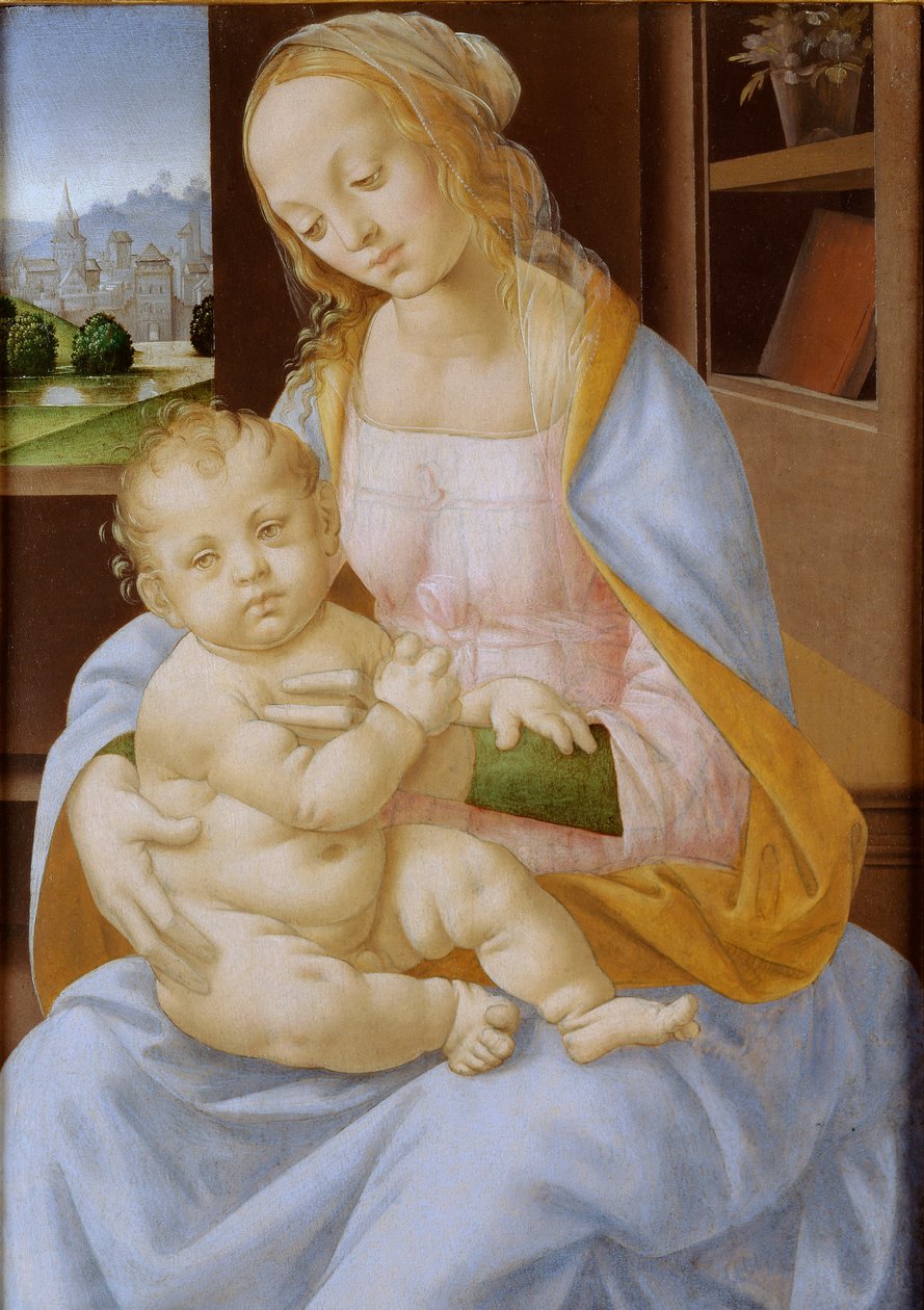 A Virgem e o Menino, séculos XV - XVI 1470-1537 de Lorenzo di Credi