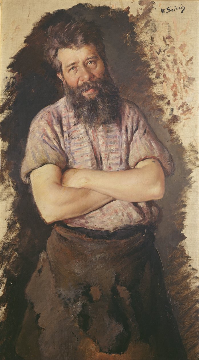 Retrato de um ferreiro de Lothar von Seebach