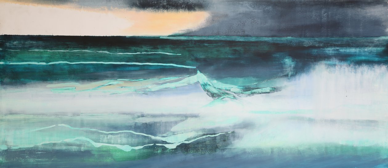 Seascape, (óleo e goma-laca no gesso) de Lou Gibbs