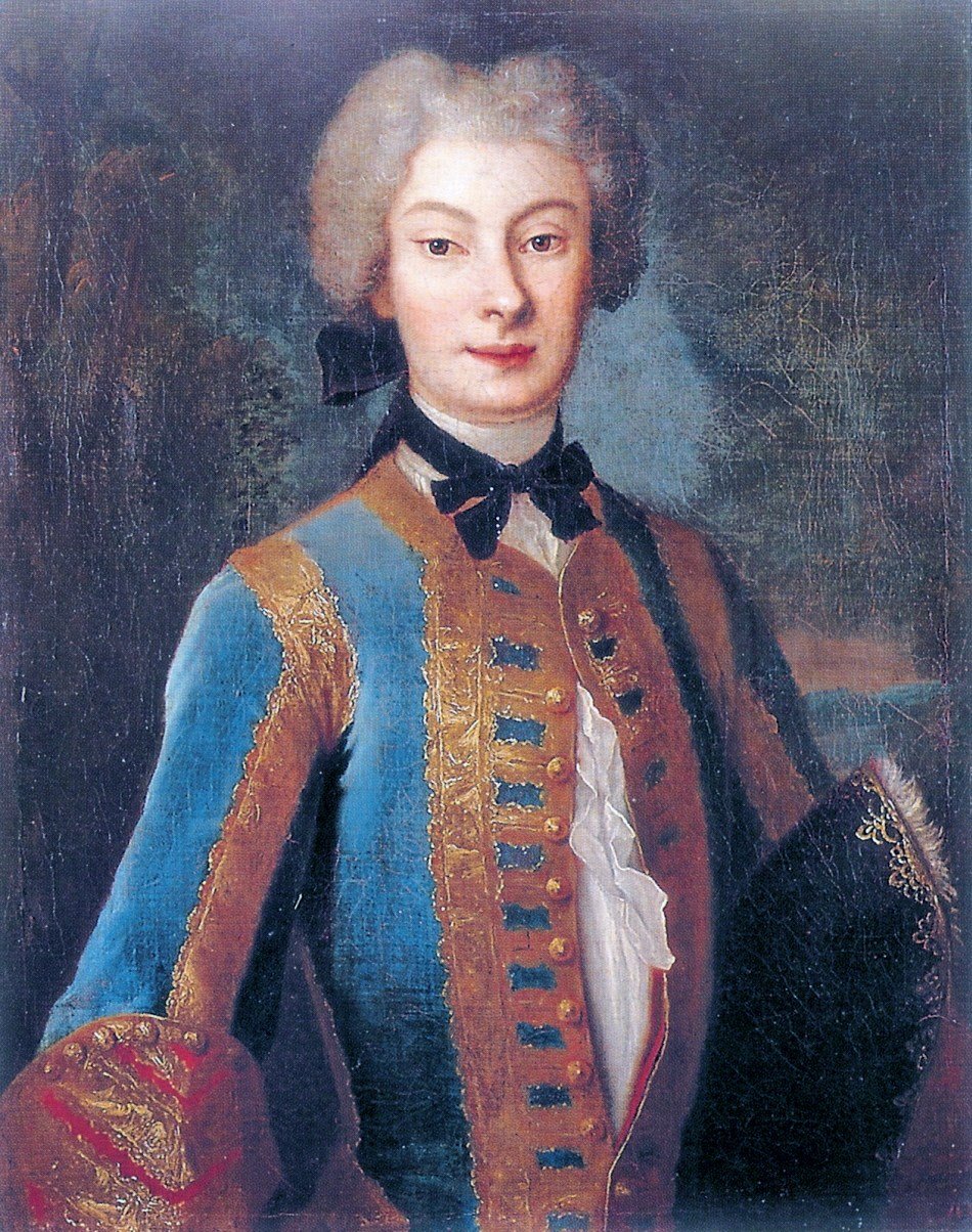 Anna Orzelska no hábito de andar de Louis de Silvestre