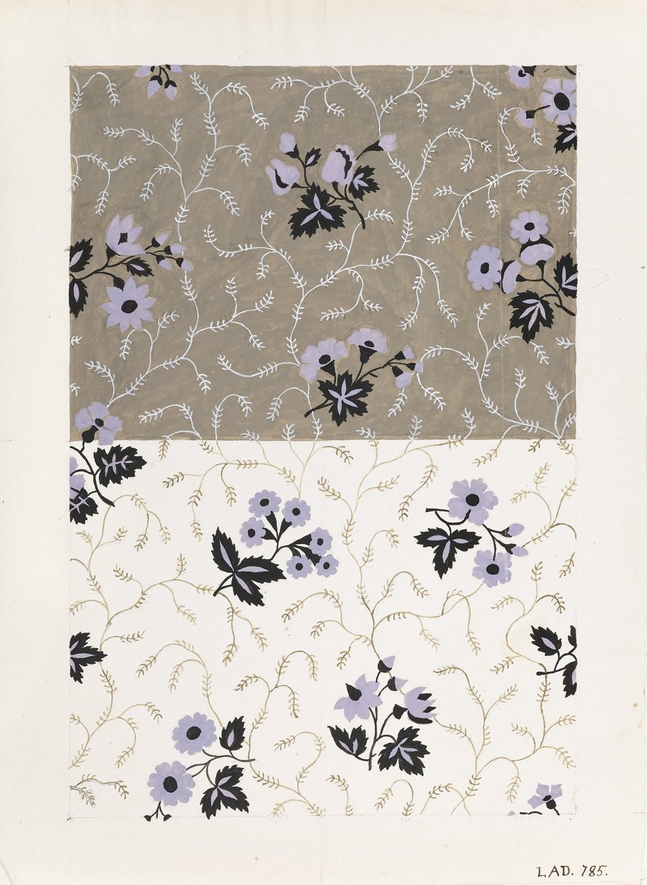 Design para uma têxtil impressa - Floral de Louis Albert DuBois