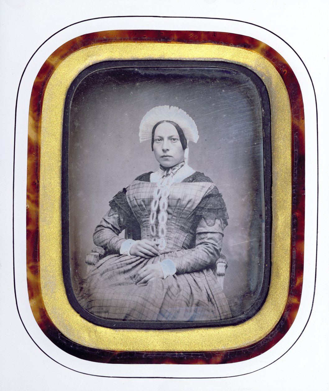 Retrato, de, um, normando, camponês, menina, (daguerreotype) de Louis Alphonse de Brebisson