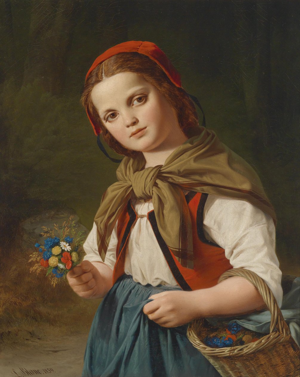 Menina de flor (Chapeuzinho Vermelho) de Louis Ammy Blanc