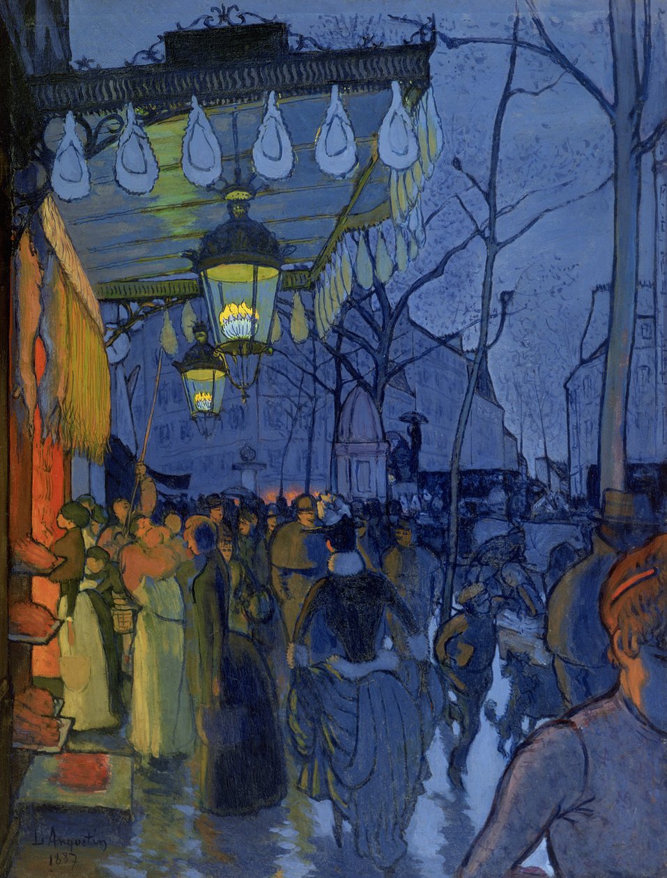 Cena de rua, às cinco da tarde, 1887 de Louis Anquetin