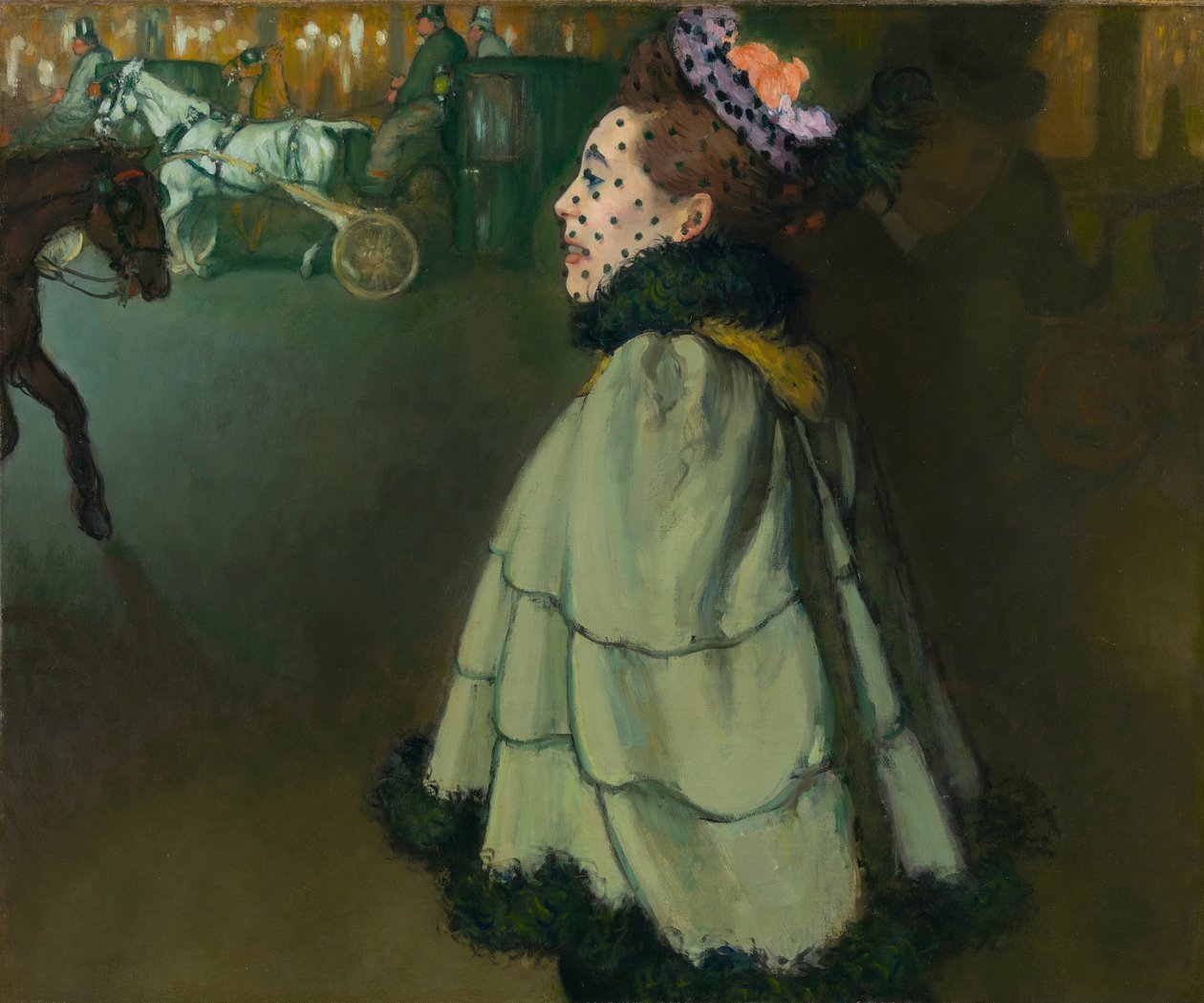 Mulher, em, a, champs-élysées, por, noturna de Louis Anquetin
