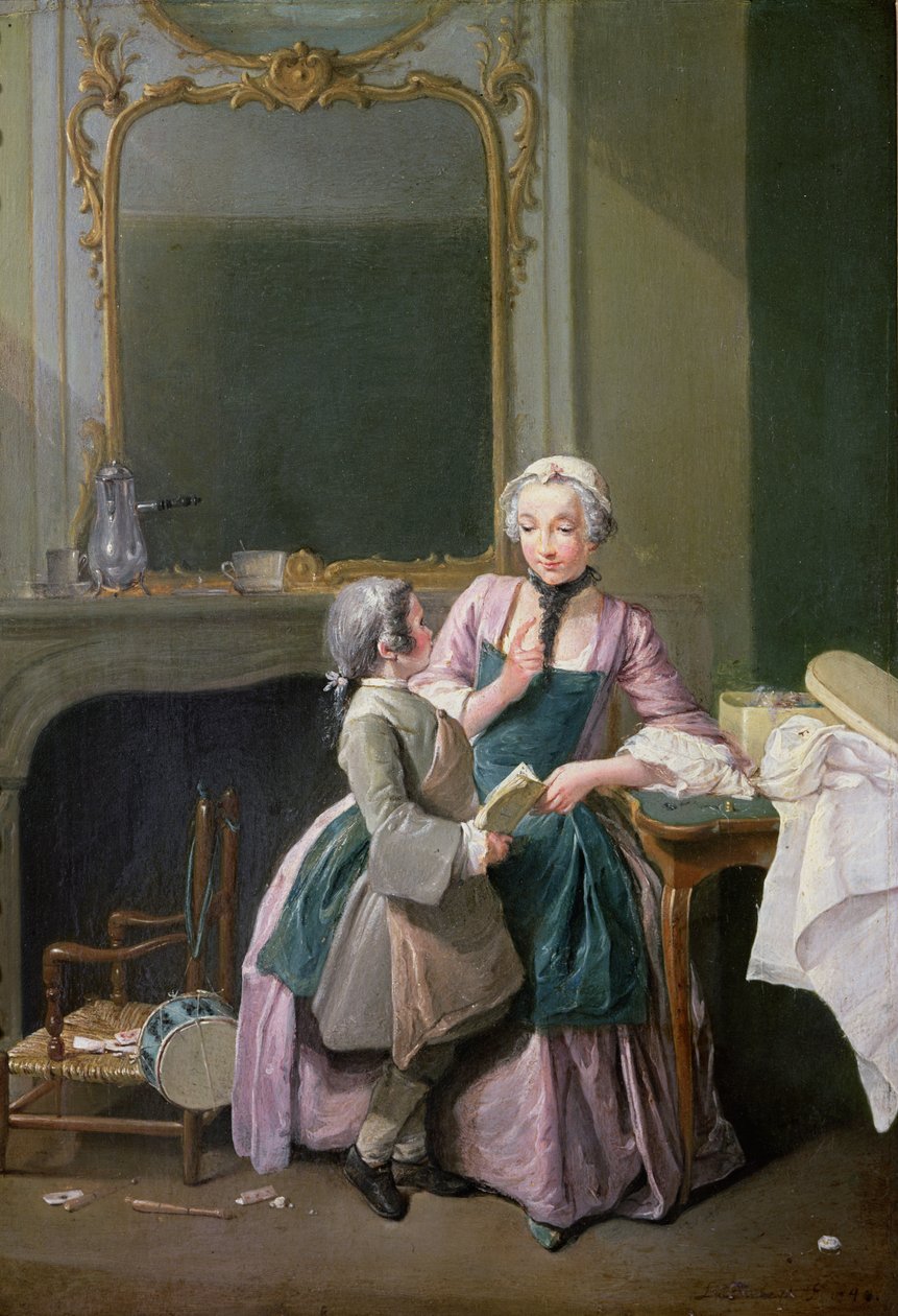 A lição da leitura, 1740 de Louis Aubert
