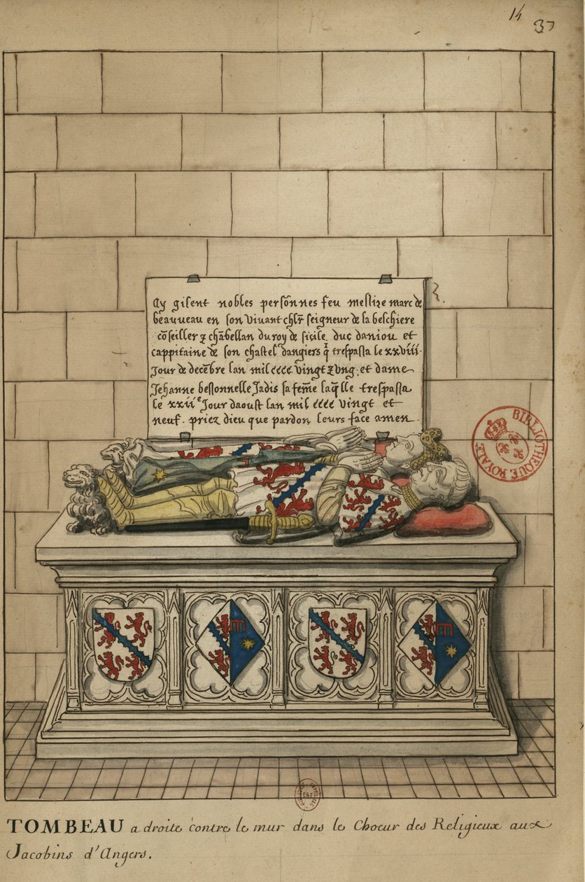 Coro de religiosos com jacobinos de Angers de Louis Boudan