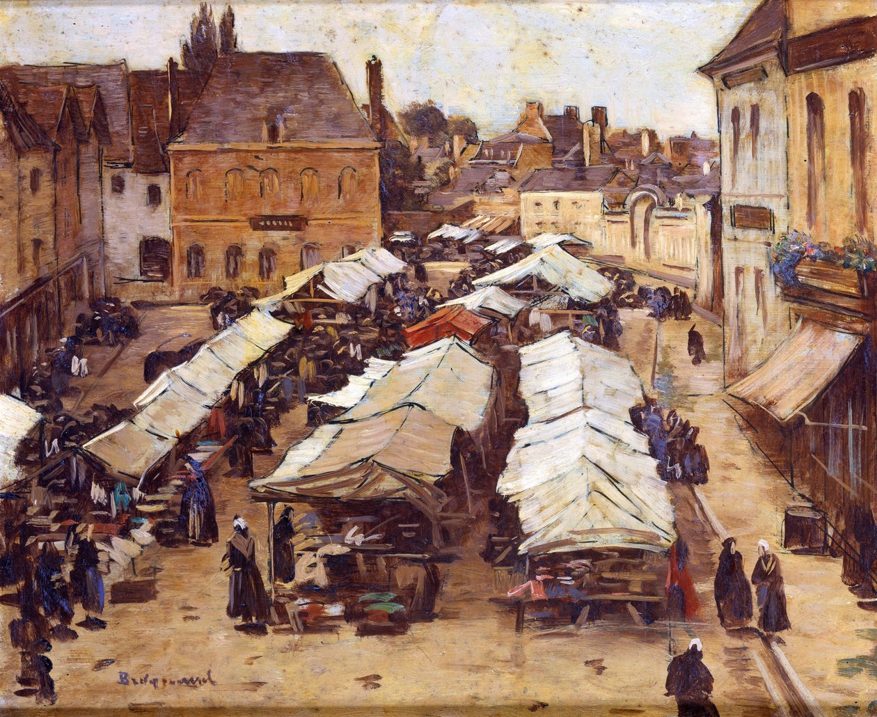 O Market Place em Abbeville de Louis Braquaval