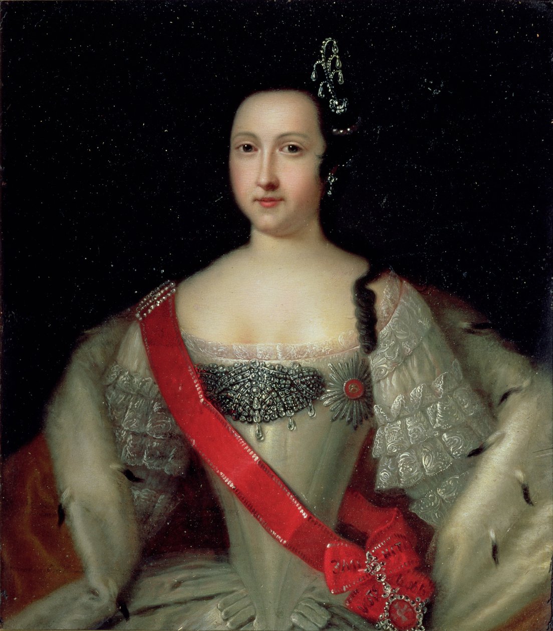 Retrato da Princesa Anna (1718-46), a Mãe do Imperador Ivan VI (1740-64), depois de 1733 de Louis Caravaque