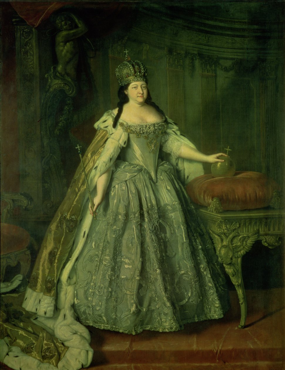 Retrato da Imperatriz Anna Ivanovna (1693-1740) 1730 de Louis Caravaque