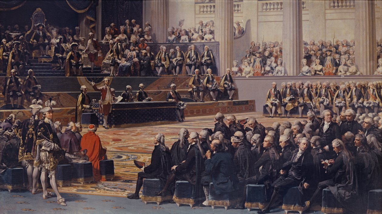 Abertura dos Estados Gerais em Versalhes em 5 de maio de 1789, 1839 de Louis Charles Auguste Couder